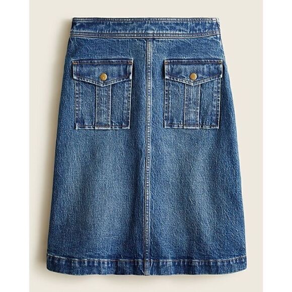 J Crew Flap Pocket Denim Skirt size 25 - Picture 1 of 10